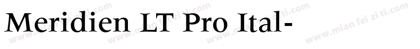 Meridien LT Pro Ital字体转换